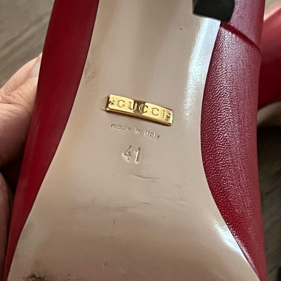 GUCCI X DISNEY Molina Lips Applique Strap Heels in Red Sz 11 US - Picture 11 of 12